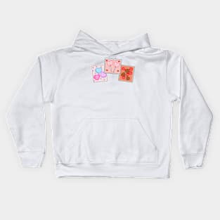 Valentines post stamps Kids Hoodie